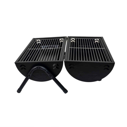 Gratar metalic, cilindric, cu 2 grile de gatit, negru / ZTS 8331