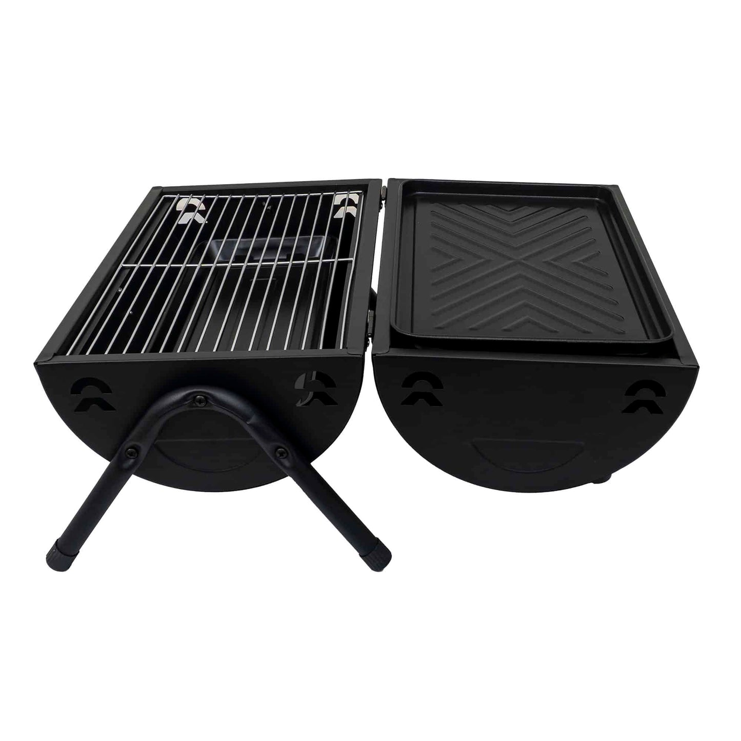 Gratar metalic, cilindric, cu 2 grile de gatit, negru / ZTS 8331