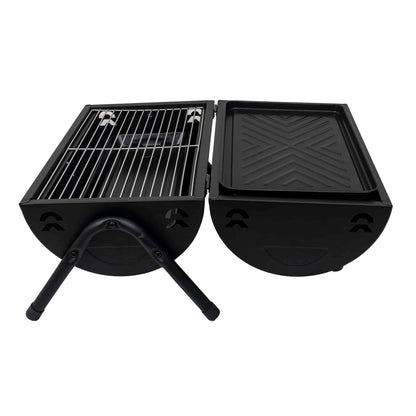 Gratar metalic, cilindric, cu 2 grile de gatit, negru / ZTS 8331