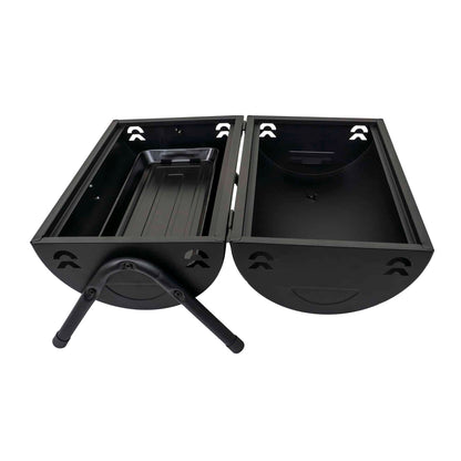 Gratar metalic, cilindric, cu 2 grile de gatit, negru / ZTS 8331