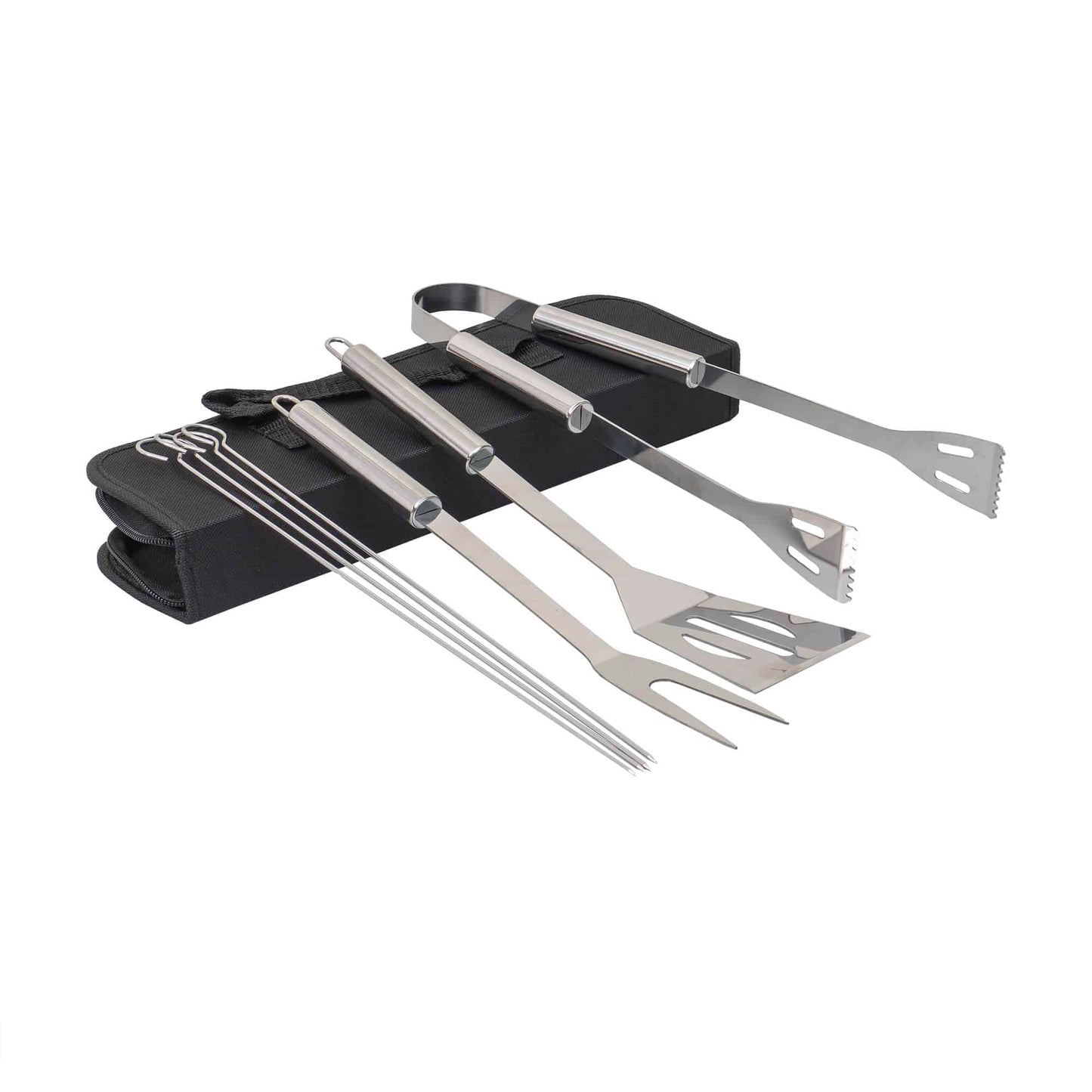 Set 7 piese din inox, pentru gratar plus borseta depozitare / ZTS 8339