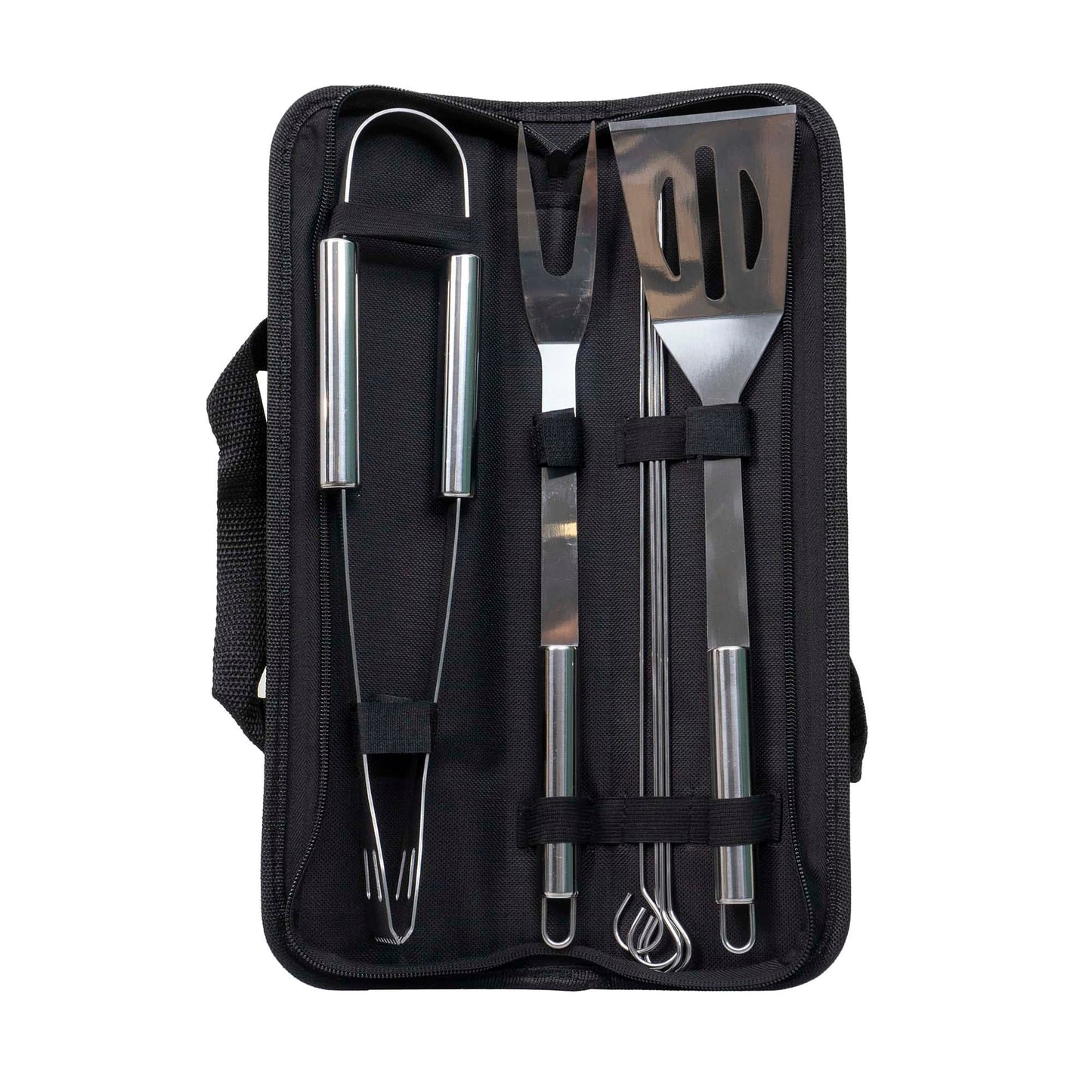 Set 7 piese din inox, pentru gratar plus borseta depozitare / ZTS 8339