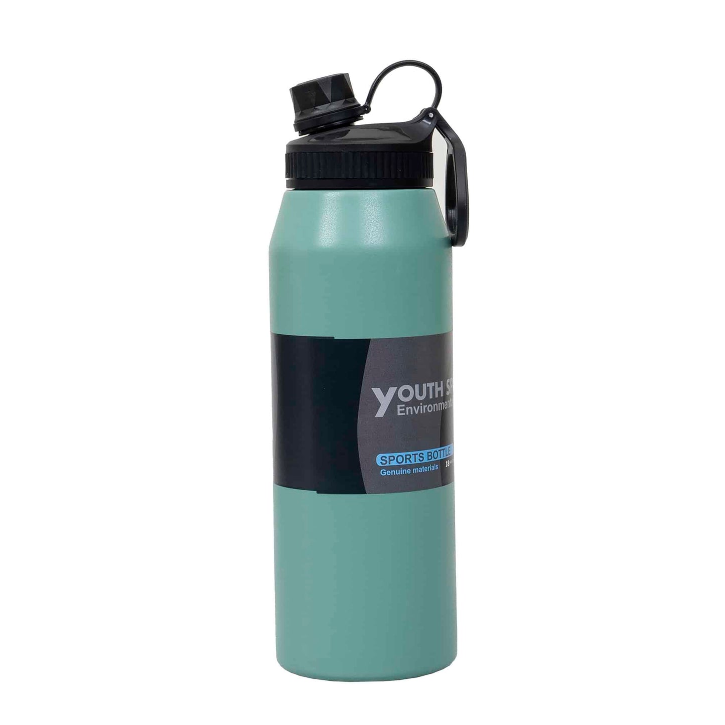 Termos YOUTH SPORTS, interior inox, capacitate 1L, model sticla, verde / ZTS 8446