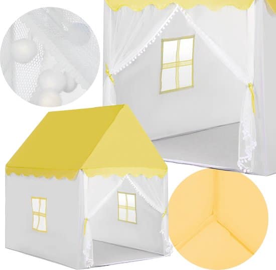 Cort de joaca pentru copii, 125x95x130cm, galben Z-TOOLS / ZTS 8458