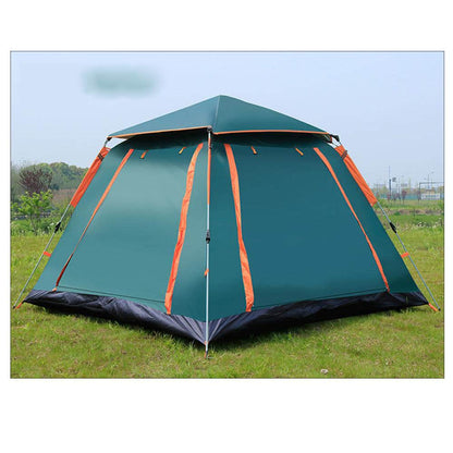 Cort de camping pentru 4 persoane, cu 2 usi, 200x200x150cm, verde inchis Z-TOOLS / ZTS 8464