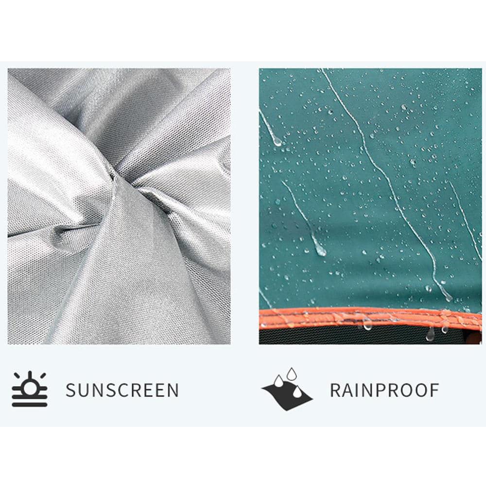 Cort de camping pentru 4 persoane, cu 2 usi, 200x200x150cm, verde inchis Z-TOOLS / ZTS 8464