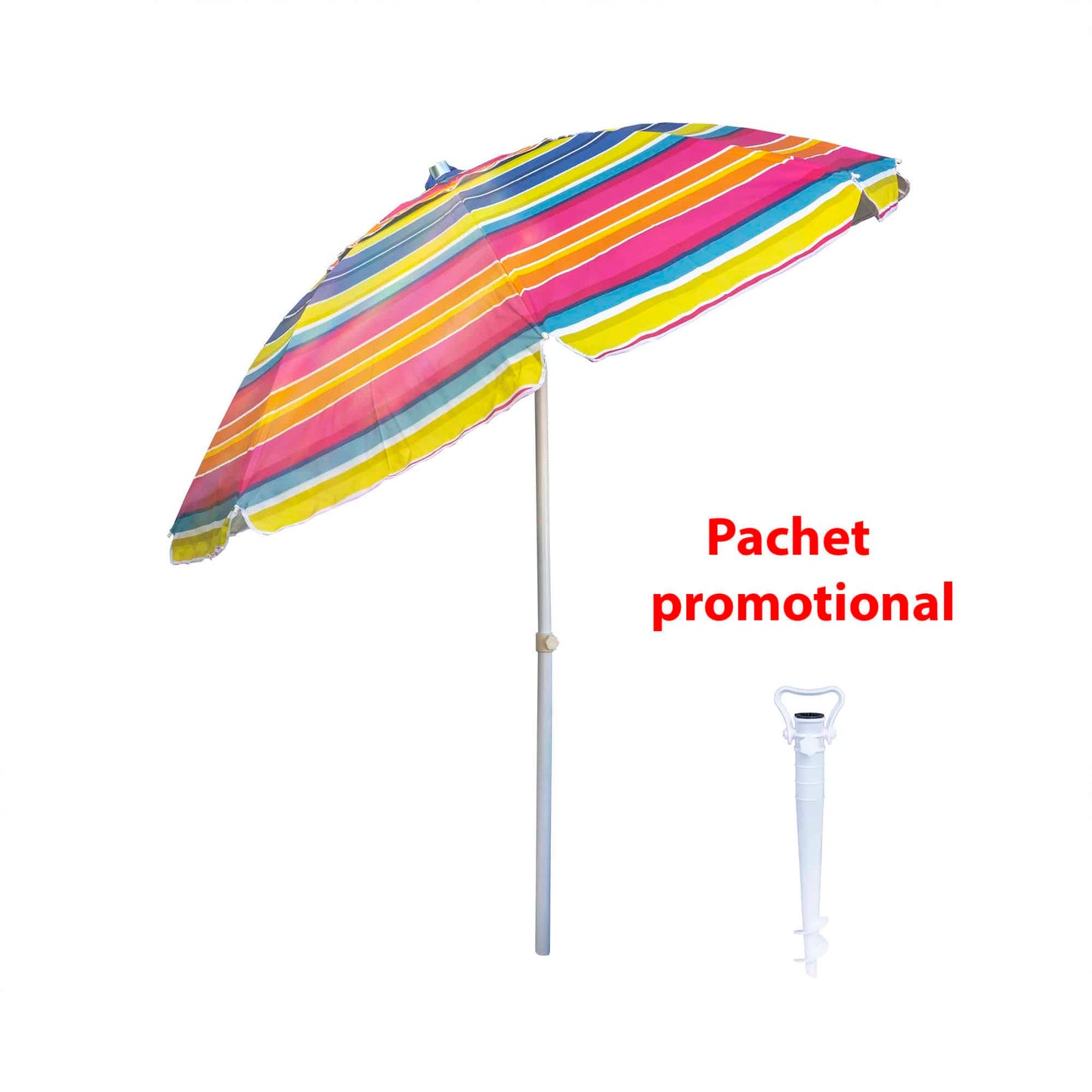 Pachet promo, umbrela pentru protectie solara, diametru 2m ZTS 8487 plus suport tip burghiu alb ZTS 8492 Z-TOOLS / ZTS 8487_2