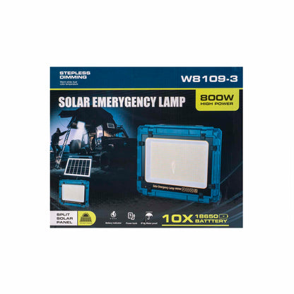 Proiector led cu incarcare solara si USB, 800W, panou incorporabil si detasabil Z-TOOLS / ZTS 8674