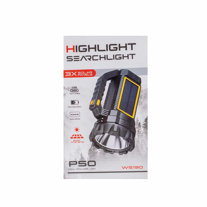 Lanterna de mana cu incarcare solara si USB, 3 moduri de intensitate a luminii Z-TOOLS / ZTS 8962