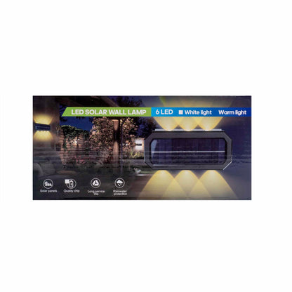 Lampa de perete cu incarcare solara, cu 6 leduri, 2 culori de lumina Z-TOOLS / ZTS 8971