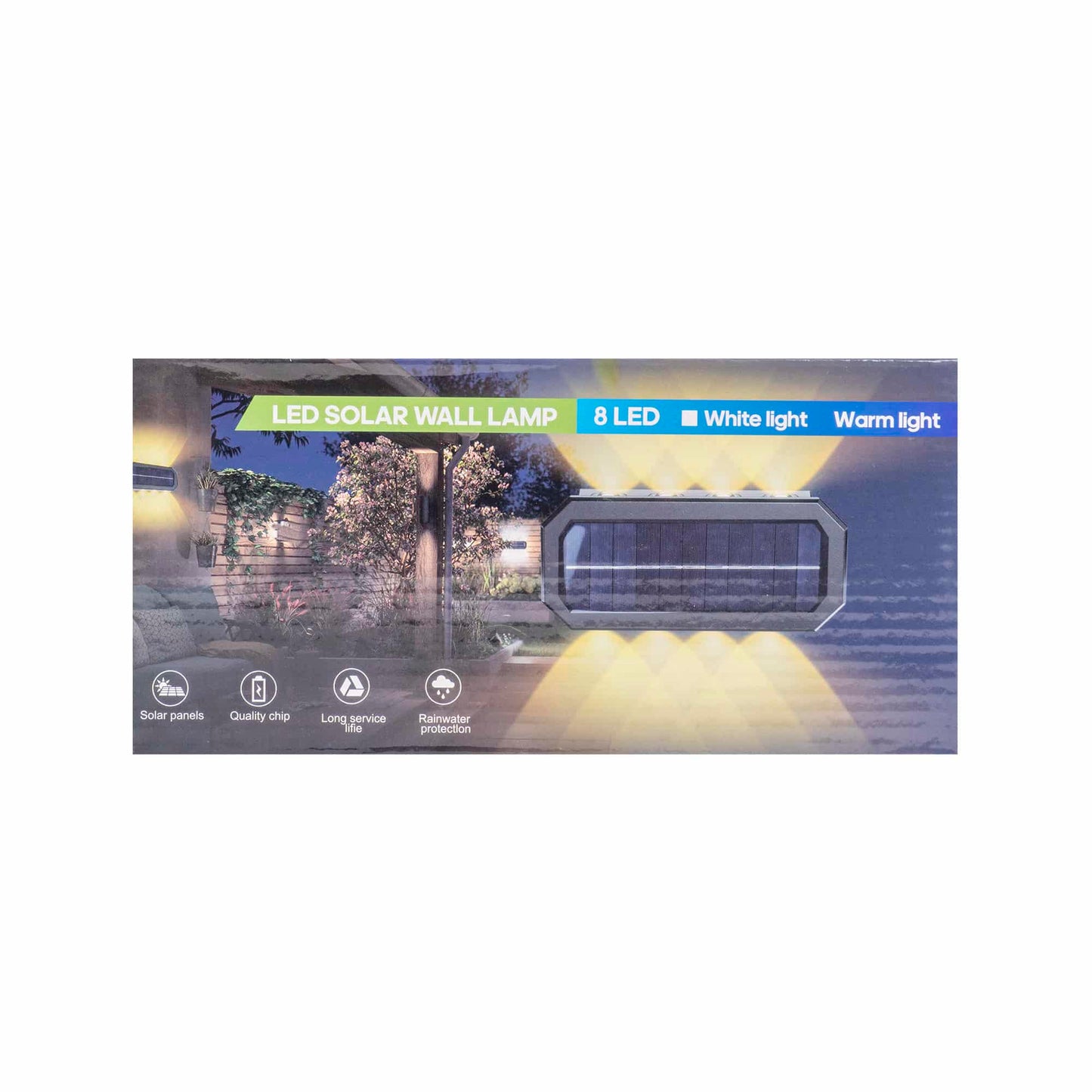 Lampa de perete cu incarcare solara, cu 8 leduri, 2 culori de lumina Z-TOOLS / ZTS 8972