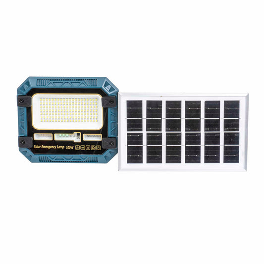 Proiector led cu incarcare solara, 100W, panou separat, cu telecomanda IP66 Z-TOOLS / ZTS 8984