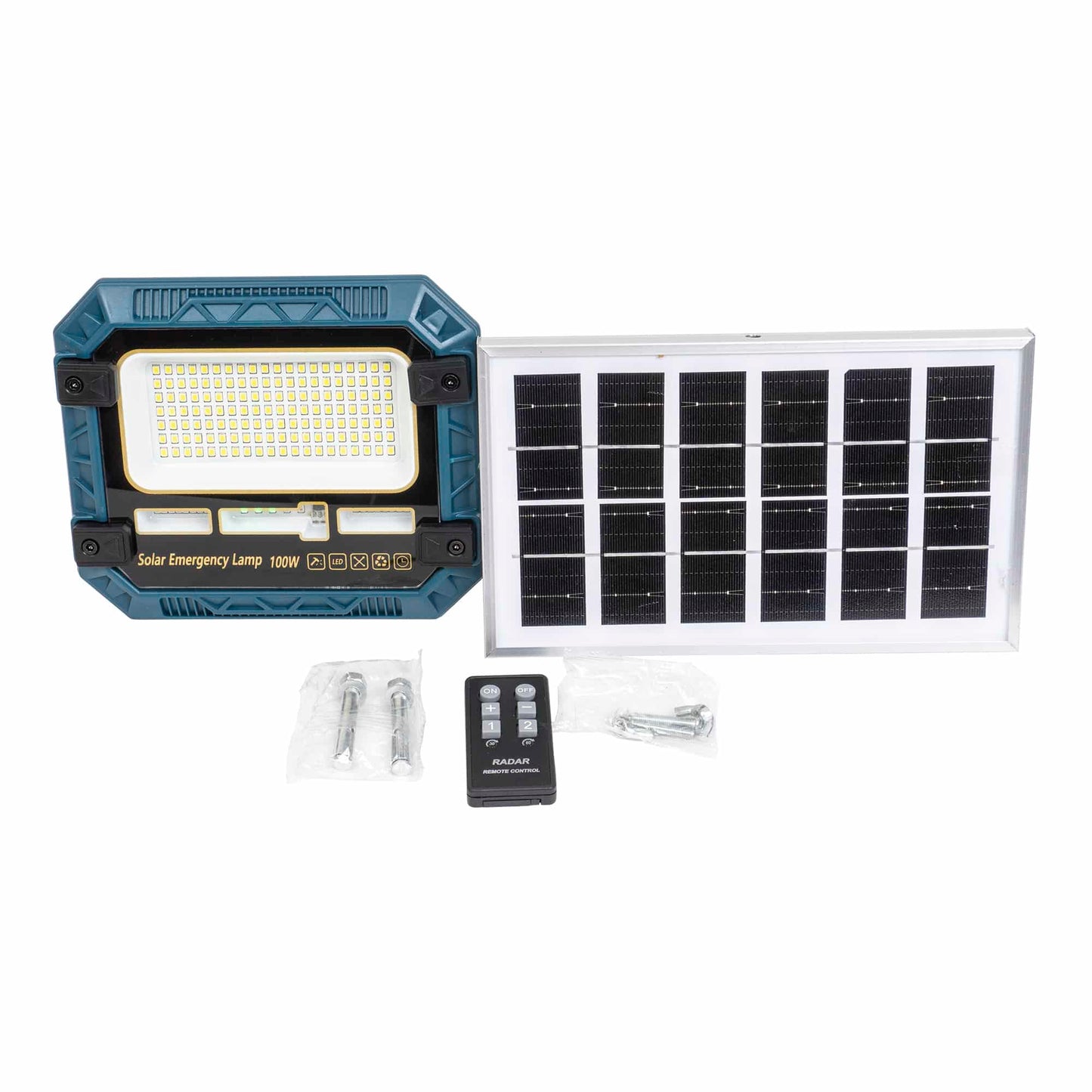 Proiector led cu incarcare solara, 100W, panou separat, cu telecomanda IP66 Z-TOOLS / ZTS 8984