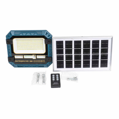 Proiector led cu incarcare solara, 100W, panou separat, cu telecomanda IP66 Z-TOOLS / ZTS 8984
