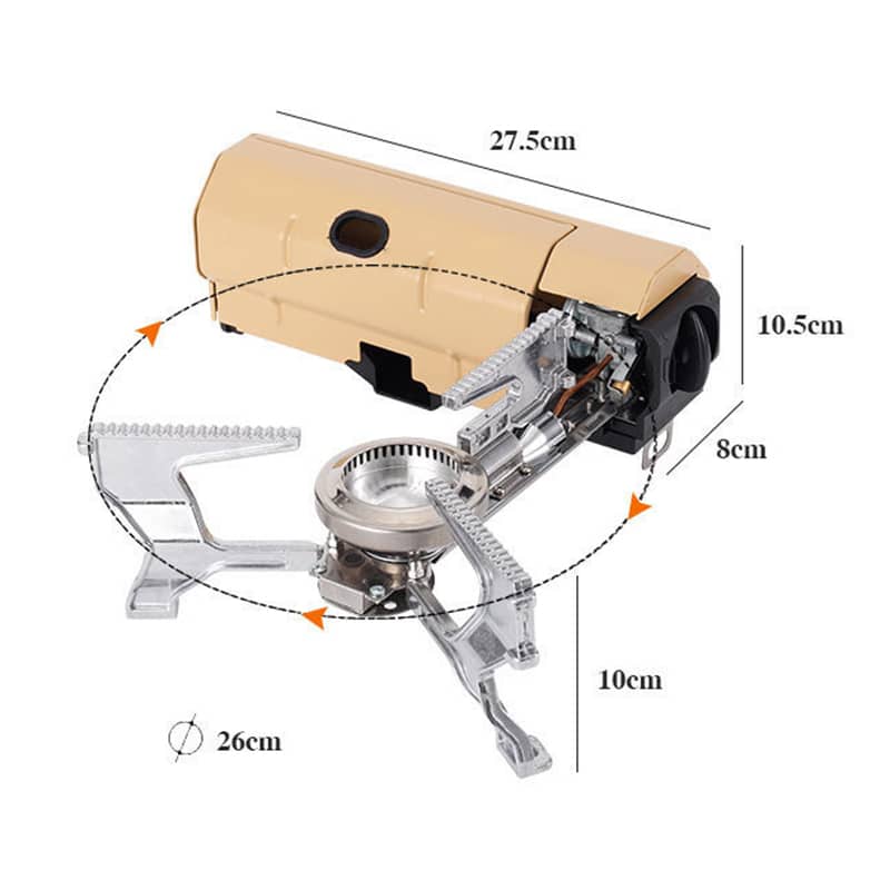 Aragaz camping pliabil, compatibil butelie spray, geanta de depozitare, verde Z-TOOLS / ZTS9081