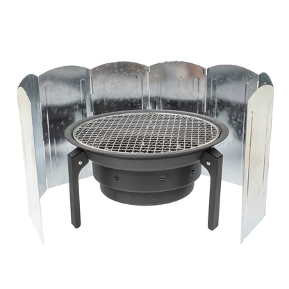 Paravan pliabil pentru aragaz de camping, metal, 8 panouri 120x30cm Z-TOOLS / ZTS 9087