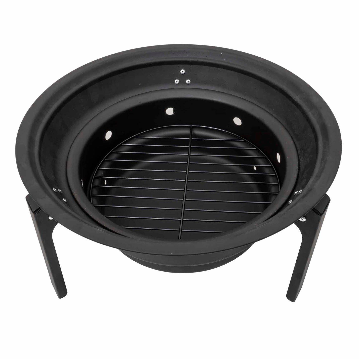 Gratar metalic pentru camping, pliabil, rotund, diametru 35cm Z-TOOLS / ZTS 9088