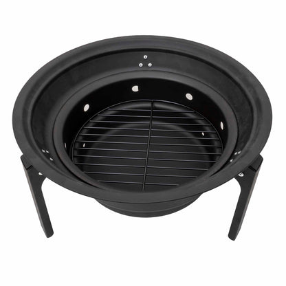 Gratar metalic pentru camping, pliabil, rotund, diametru 35cm Z-TOOLS / ZTS 9088