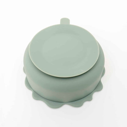 Set 6 piese pentru hranire bebelus, din silicon, model dinozaur, verde Z-TOOLS / ZTS 9094