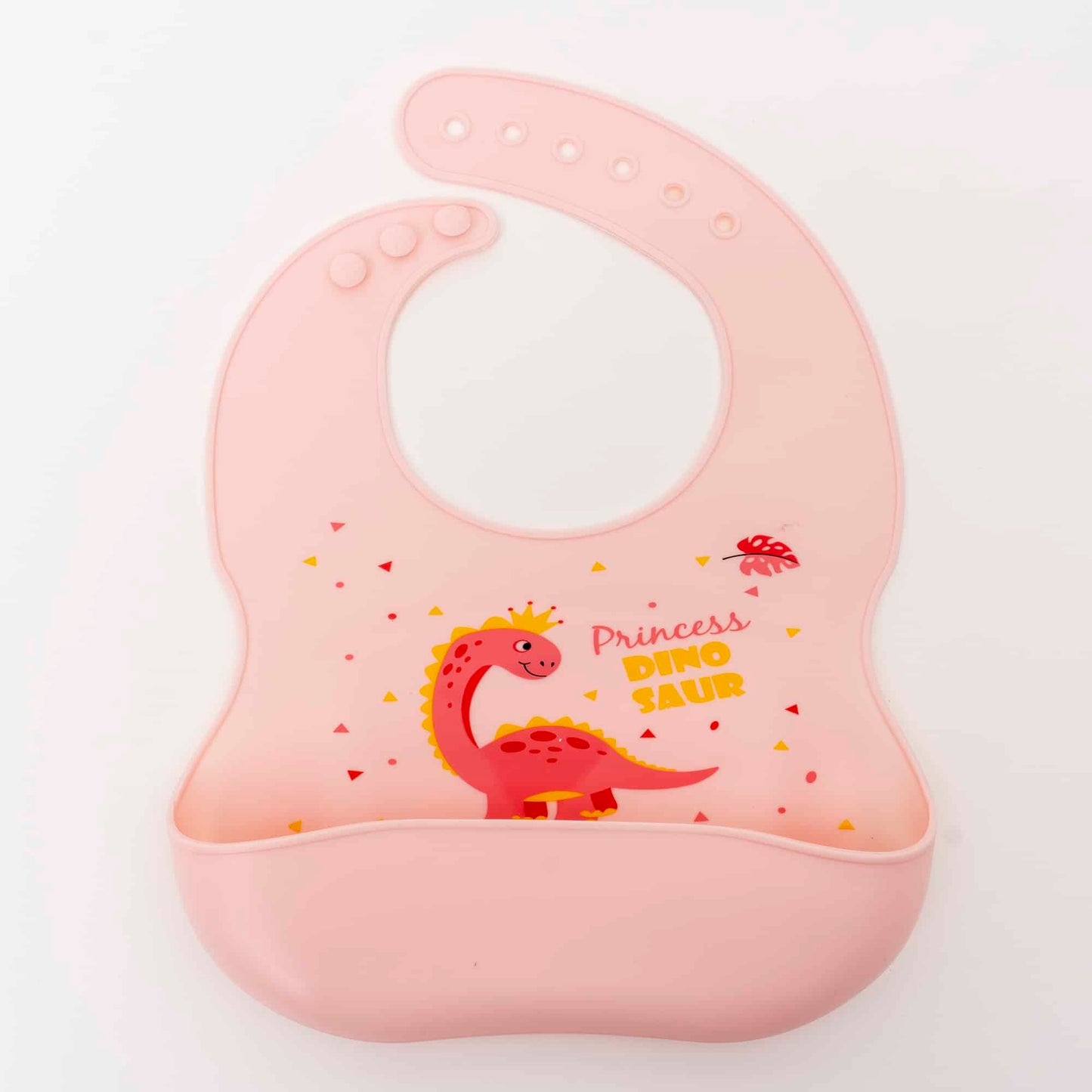 Set 6 piese pentru hranire bebelus, din silicon, model dinozaur, roz Z-TOOLS / ZTS 9095