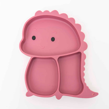 Set 6 piese pentru hranire bebelus, din silicon, model dinozaur, mov Z-TOOLS / ZTS 9096