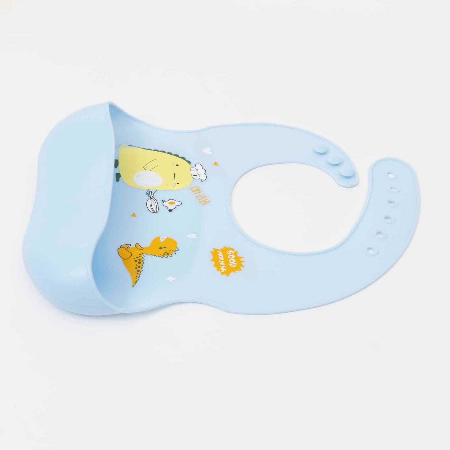 Set 6 piese pentru hranire bebelus, din silicon, model dinozaur, bleu Z-TOOLS / ZTS 9097