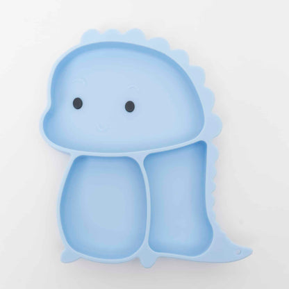 Set 6 piese pentru hranire bebelus, din silicon, model dinozaur, bleu Z-TOOLS / ZTS 9097