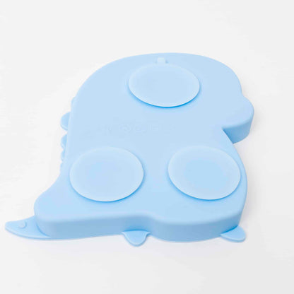 Set 6 piese pentru hranire bebelus, din silicon, model dinozaur, bleu Z-TOOLS / ZTS 9097