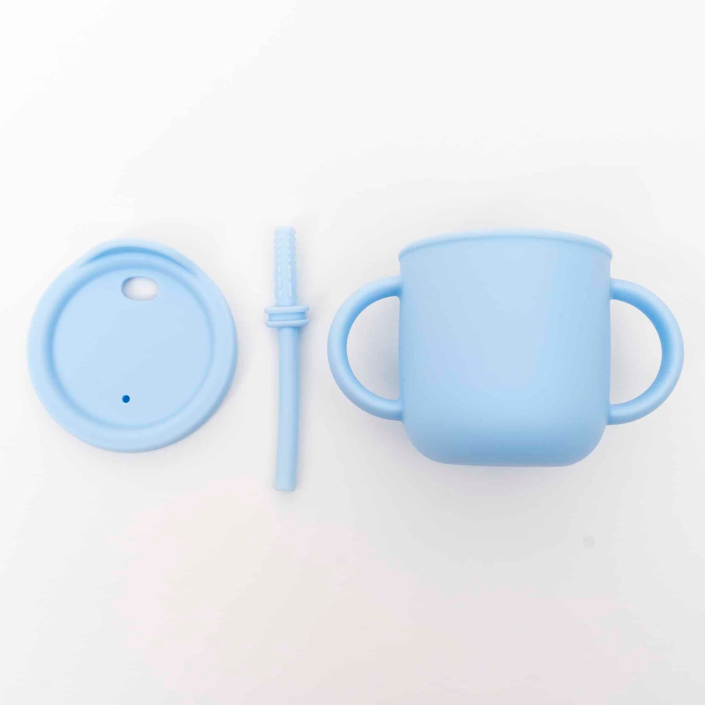 Set 6 piese pentru hranire bebelus, din silicon, model dinozaur, bleu Z-TOOLS / ZTS 9097