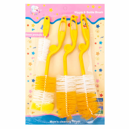 Set 4 perii pentru curatarea biberoanelor si a tetinelor, galben Z-TOOLS / ZTS 9098