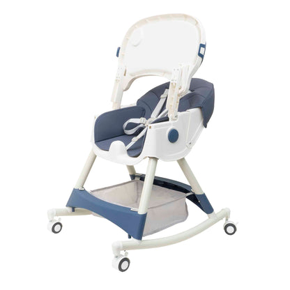 Scaun de masa pentru copii, 5-72luni, greutate maxima 50kg, pliabil, cu balansoar, albastru Z-TOOLS / ZTS 9137