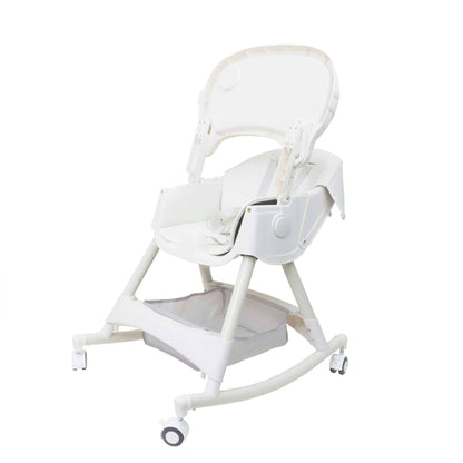 Scaun de masa pentru copii, 5-72luni, greutate maxima 50kg, pliabil, cu balansoar, alb Z-TOOLS / ZTS 9139