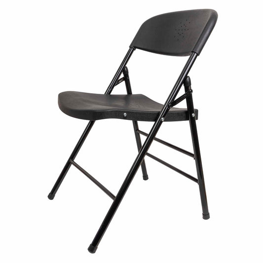 Scaun pliant din plastic pentru terasa, negru Z-TOOLS / ZTS9165