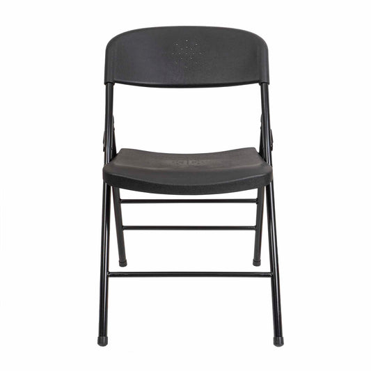 Scaun pliant din plastic pentru terasa, negru Z-TOOLS / ZTS9165