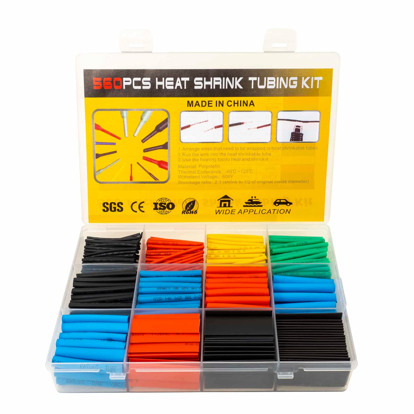 Set de 560 tuburi termocontractabile Z-TOOLS / ZTS 9184