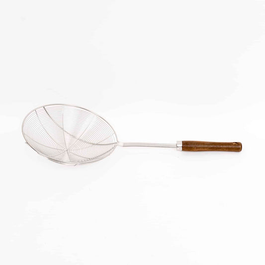 Paleta tip strecuratoare din inox, cu maner de lemn, diametru 20 Z-TOOLS / ZTS 9252