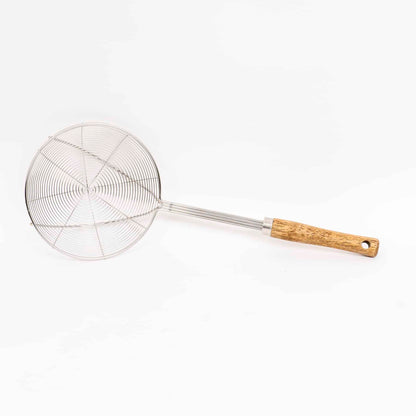 Paleta tip strecuratoare din inox, cu maner de lemn, diametru 16 Z-TOOLS / ZTS 9253