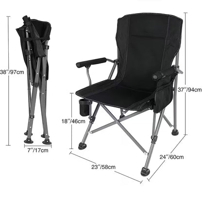 Scaun pliabil pentru camping, portabil, negru Z-TOOLS / ZTS2077