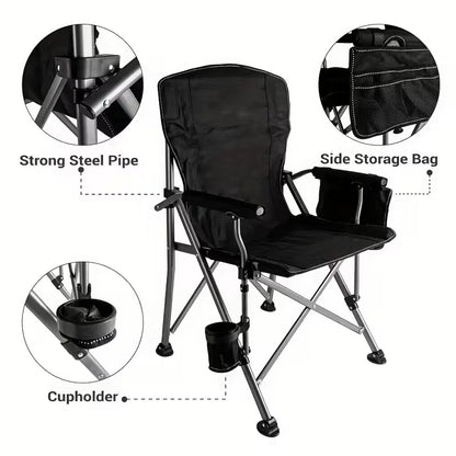 Scaun pliabil pentru camping, portabil, negru Z-TOOLS / ZTS2077