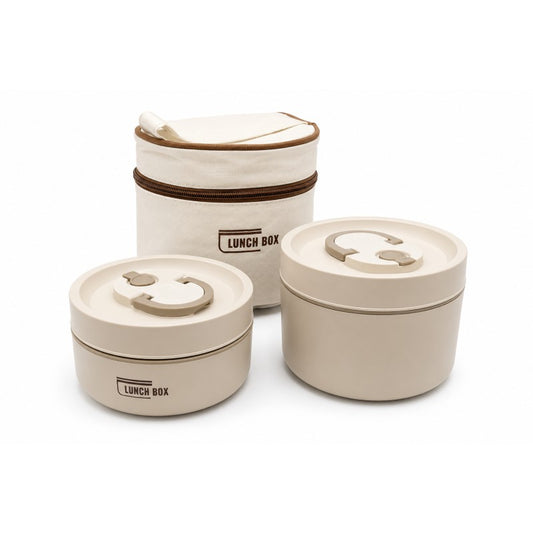 Set 2 caserole termice cu geantă de transport, capacitate totala 1040 ml, Crem Z-TOOLS / ZTS2098