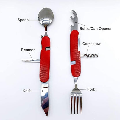 Set tacamuri 6 in 1, pliabil, 11x3.3x3.3cm, otel inoxidabil Z-TOOLS / ZTS2148
