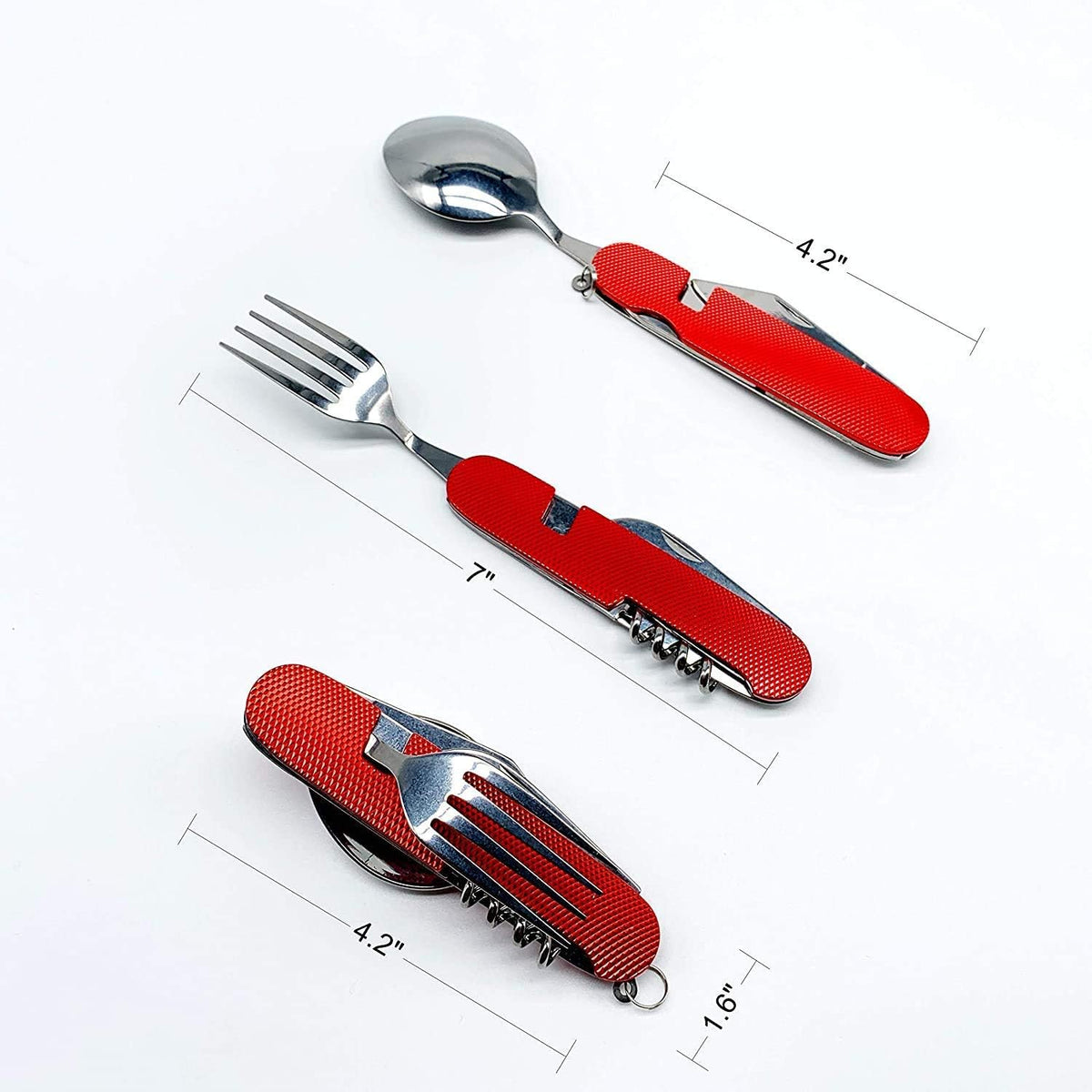 Set tacamuri 6 in 1, pliabil, 11x3.3x3.3cm, otel inoxidabil Z-TOOLS / ZTS2148