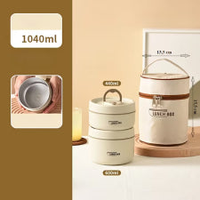 Set 2 caserole termice cu geantă de transport, capacitate totala 1040 ml, Crem Z-TOOLS / ZTS2098
