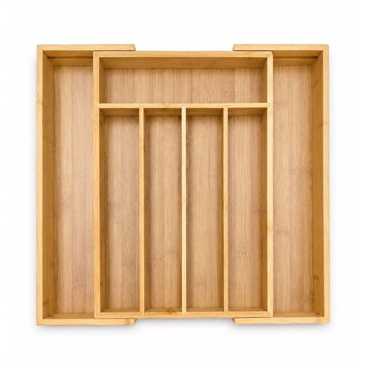 Organizator pentru tacamuri, din bambus, extensibil, 25.5x35.5cm, Z-TOOLS / ZTS2222