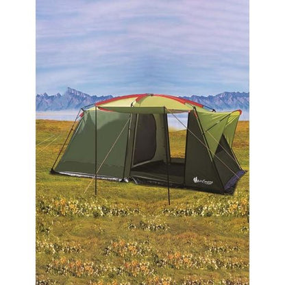 Cort camping 4 persoane MirCamping, impermeabil, 2 camere, verde Z-TOOLS / ZTS2259