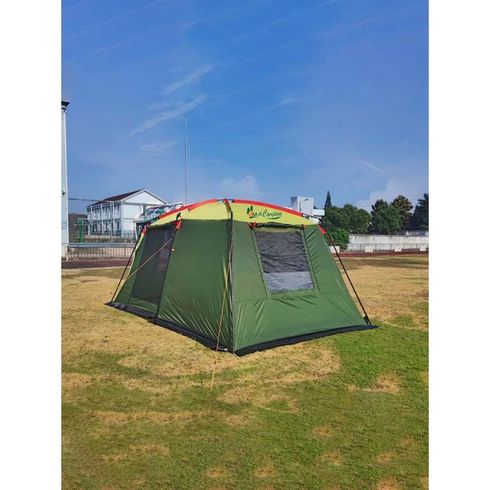 Cort camping 4 persoane MirCamping, impermeabil, 2 camere, verde Z-TOOLS / ZTS2259