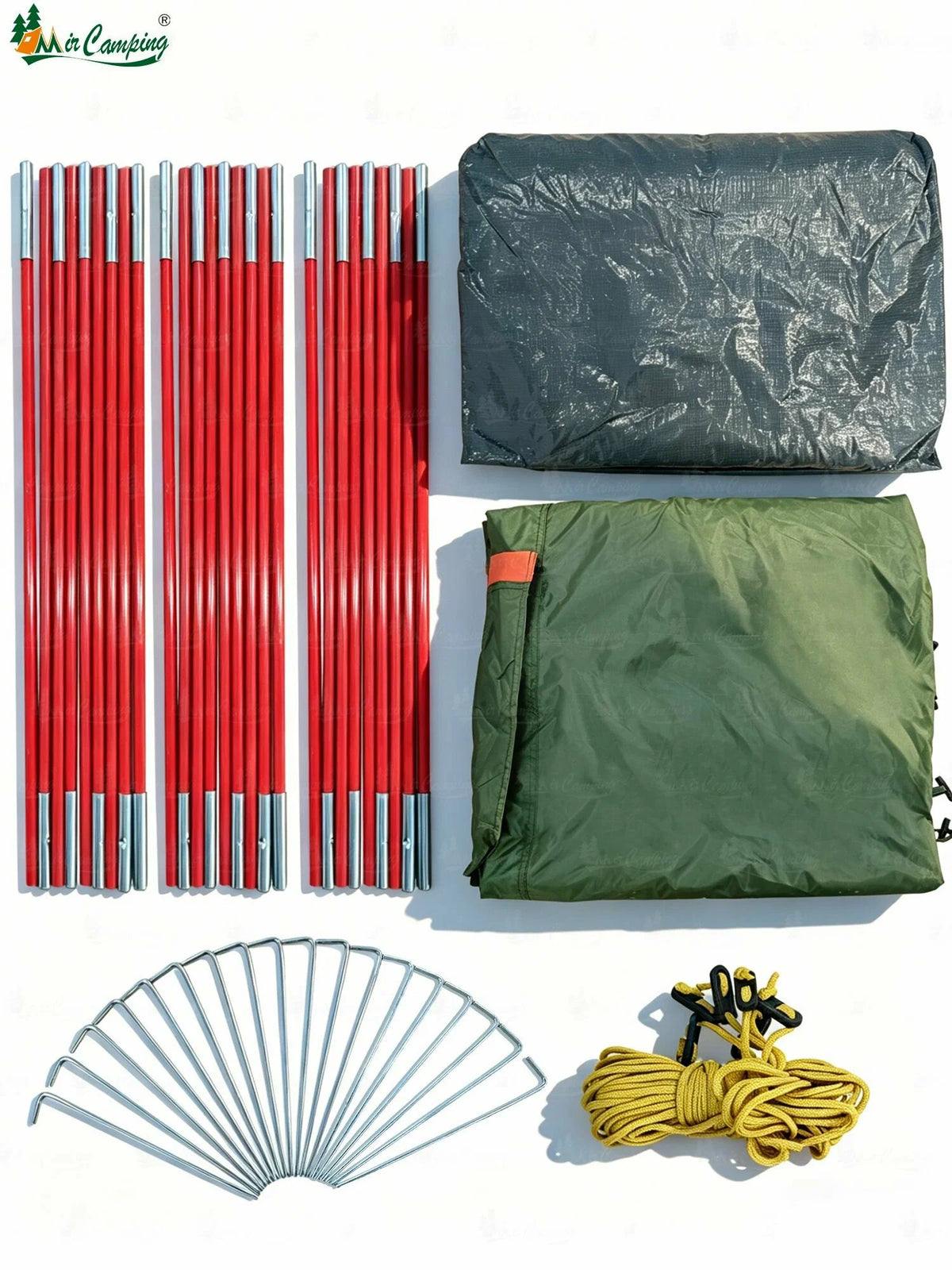 Cort camping 3 persoane MirCamping, impermeabil, 2 camere, verde Z-TOOLS / ZTS2261
