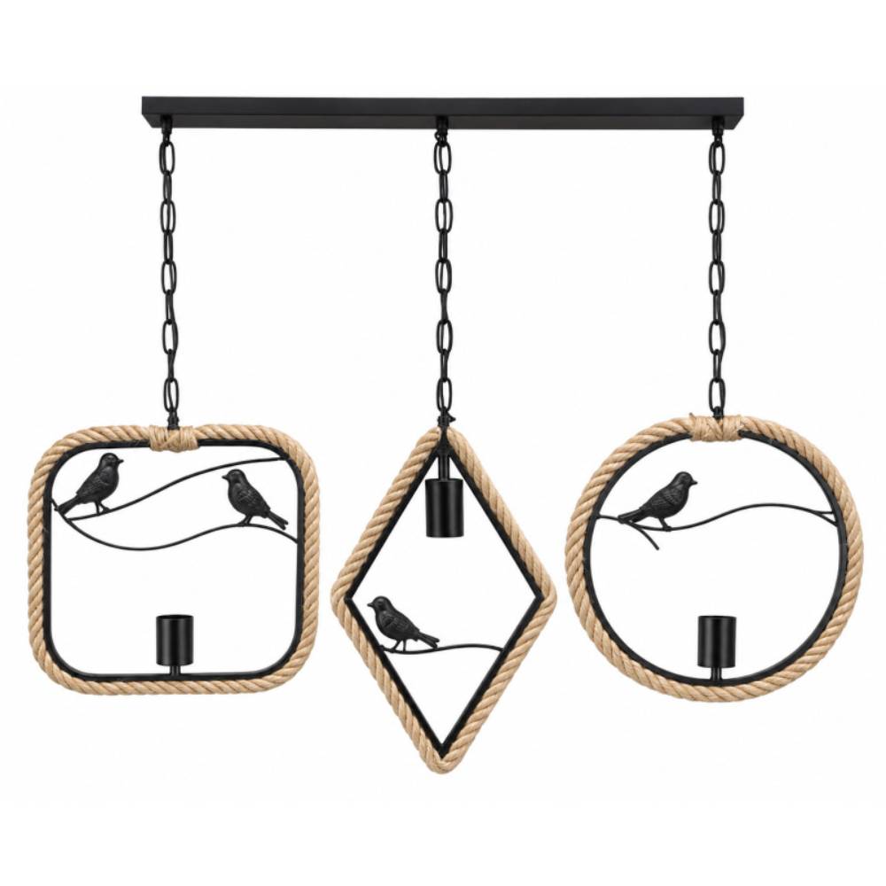 Lampă suspendată rustică QX-A55, 3 surse de lumină, Z-TOOLS / ZTS2303