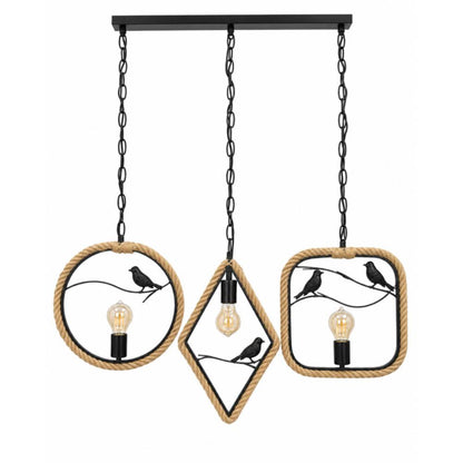 Lampă suspendată rustică QX-A55, 3 surse de lumină, Z-TOOLS / ZTS2303