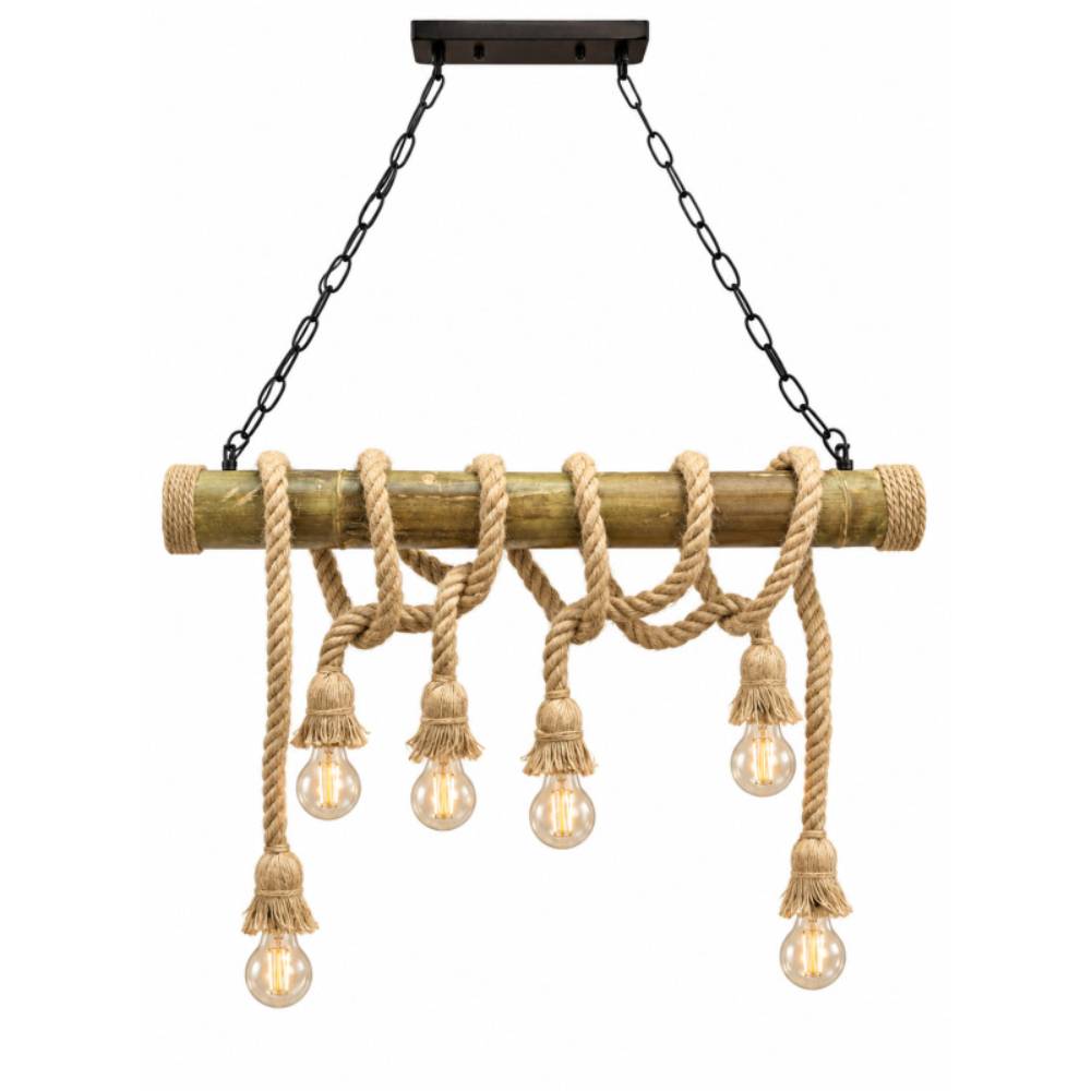 Lampă suspendată rustică QX-A17, 6 surse de lumină, Z-TOOLS / ZTS2304